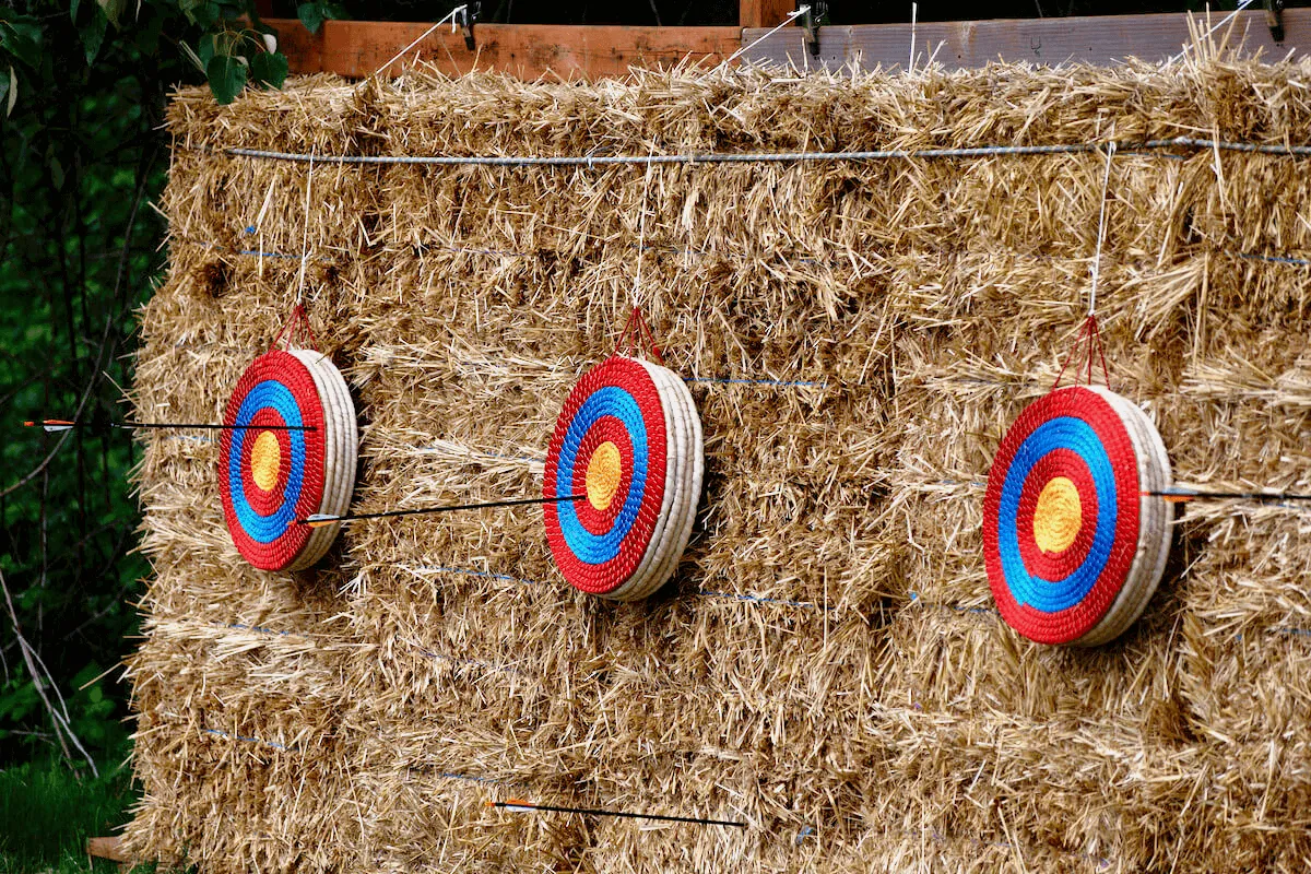 Archery with Bow and Arrows for Target Practice